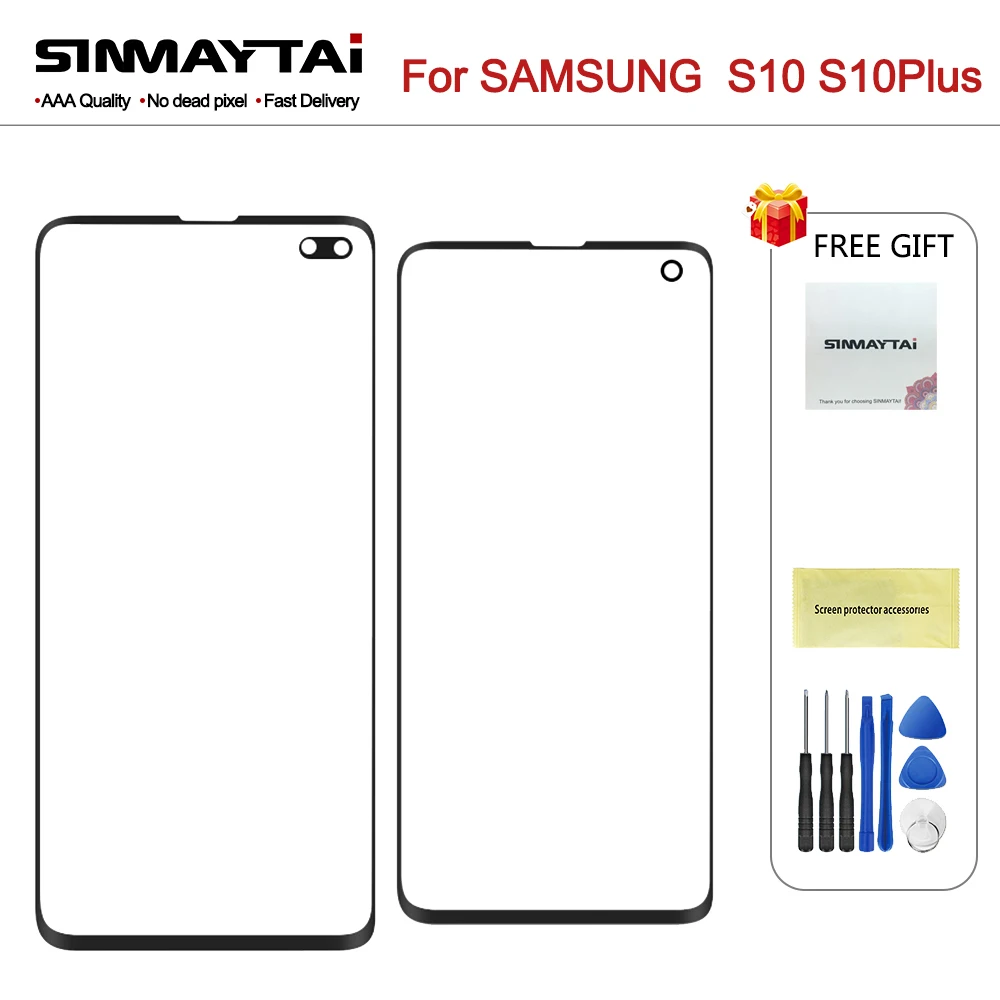 Новинка внешнее стекло для Samsung Galaxy S10 Plus ЖК Внешний экран стеклянная панель