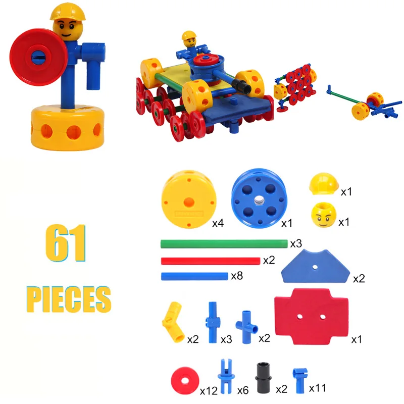 Thinkertoy Land 61 шт. DIY военные Строительные Кирпичи Модель Дети Рождественские день