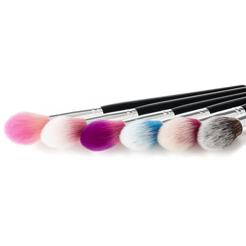 1 шт. Женская Красивая красочная форма пламени волос деревянная ручка основание под пудру для лица макияж кисти, косметический инструмент