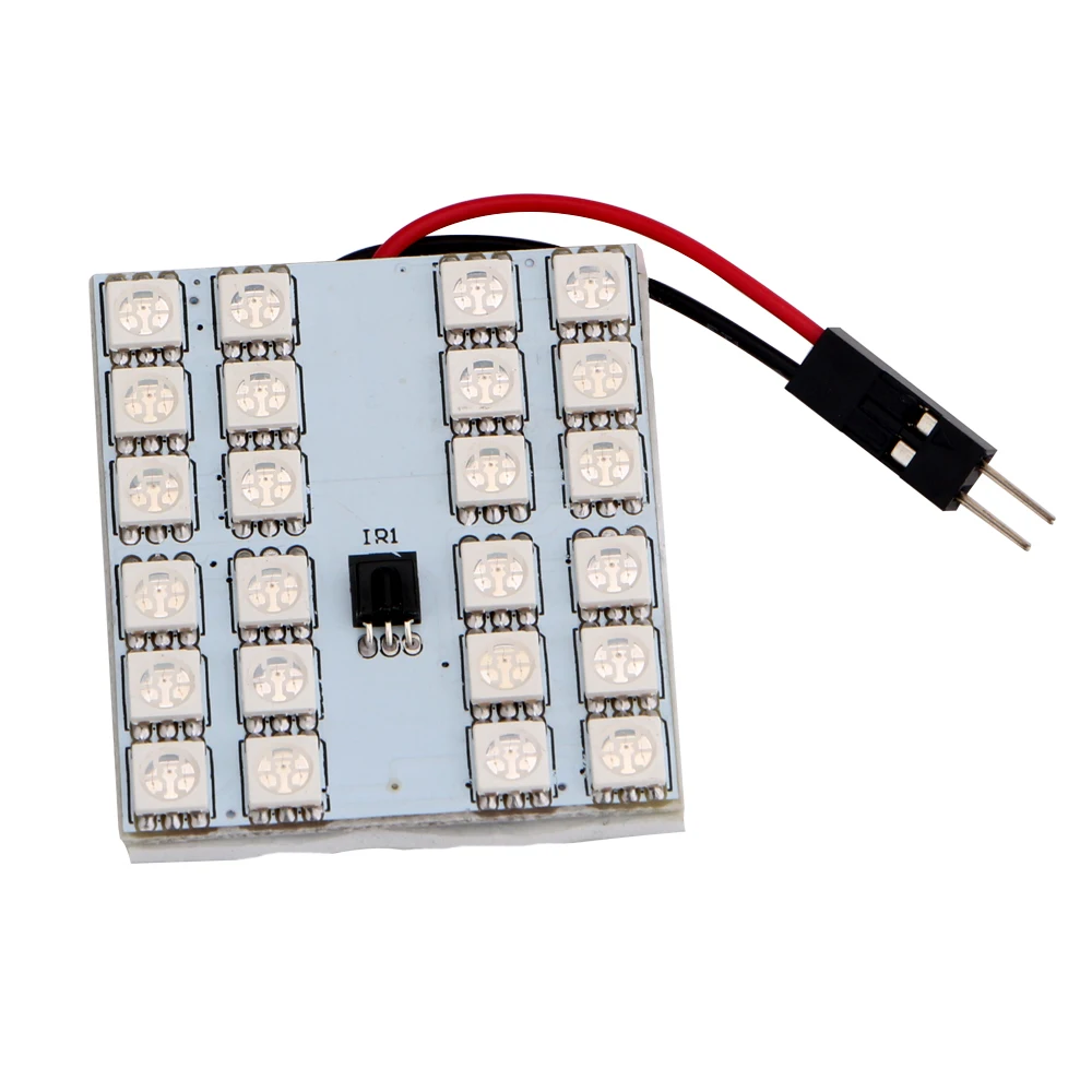 2X лампочки 12 в 5050 24 SMD RGB 480LM контроллер Автомобильный номерной знак свет авто