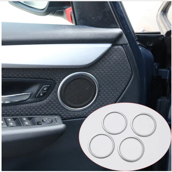 

ABS Chrome Car Door Loud Speaker Decoration Ring Trim 4pcs For BMW 2 Series F45 F46 218i 2015-2017 Car Accessories