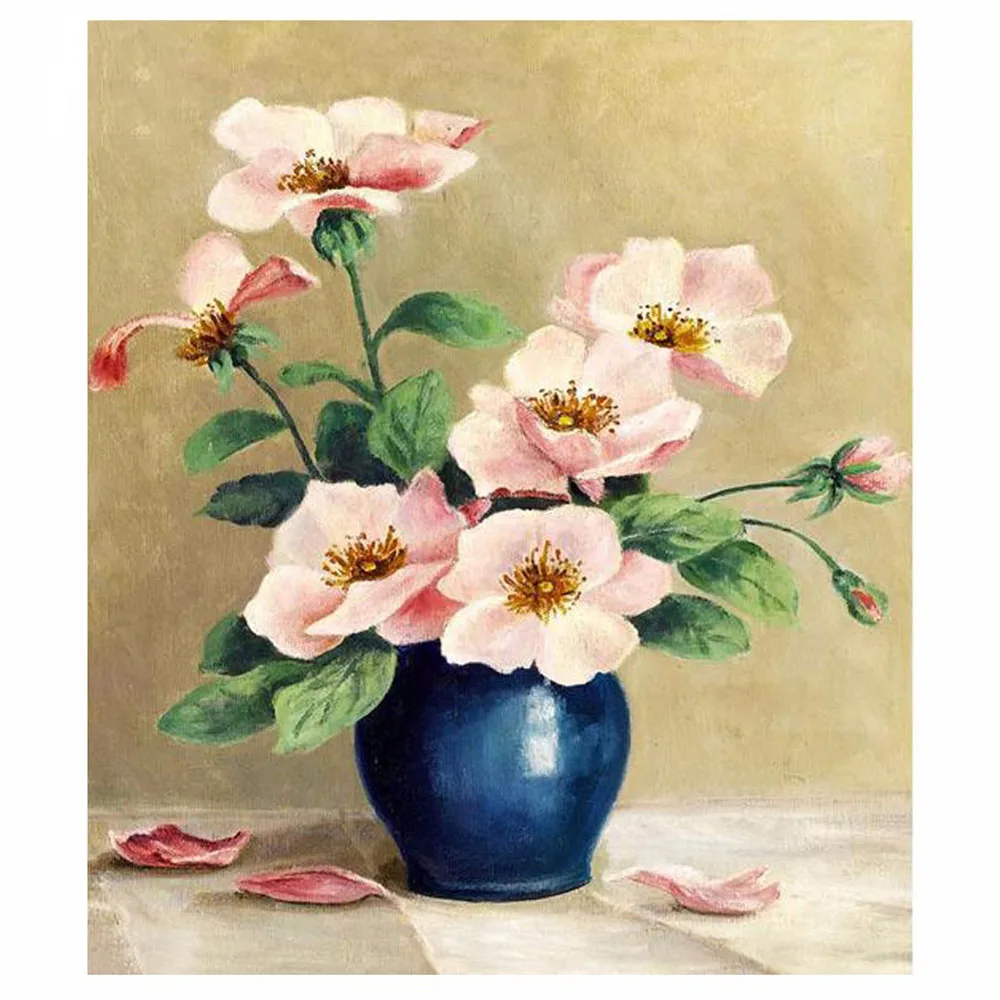 3D Алмазная живопись для рукоделия вышивка крестиком розовый фиолетовый цветок