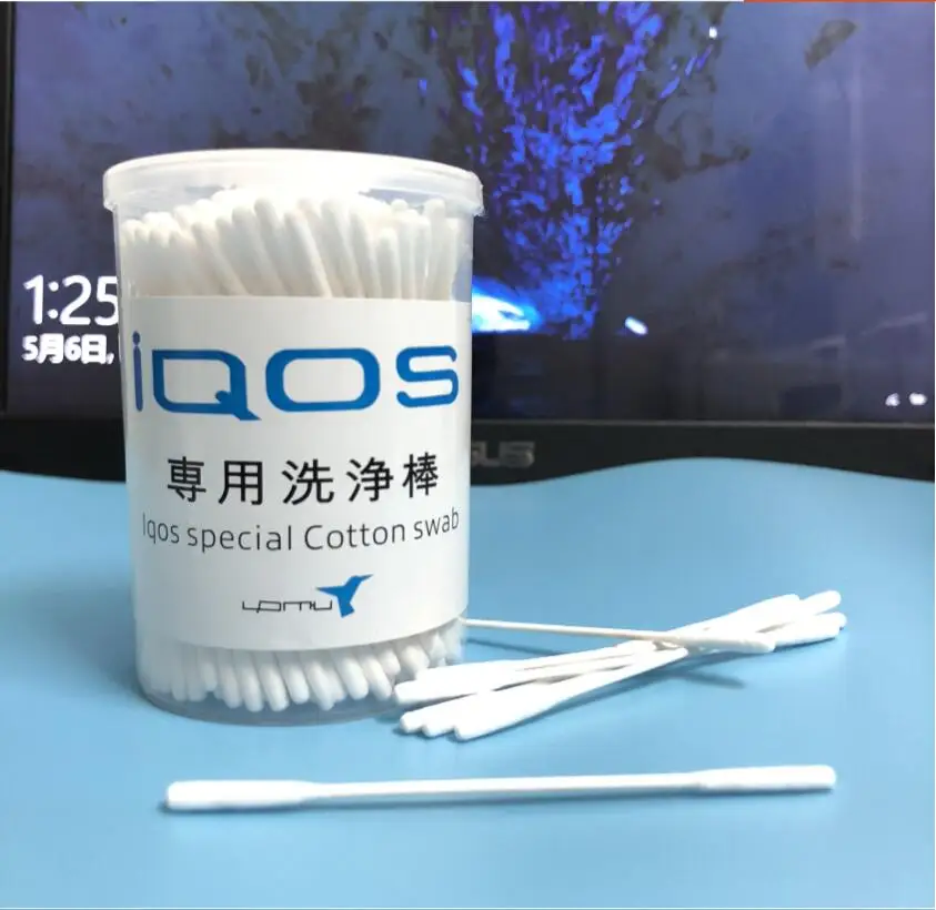 IQOS очиститель электронных сигарет, специальная жидкость для электронных сигарет моющее средство для чистки 50 мл и 200 ватных палочек