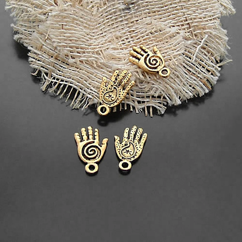 (28507)50PCS 19x11MM Antique Bronze Zinc Alloy Buddha Palm Hand Charms Pendants Diy Jewelry Findings Accessories Wholesale | Украшения и