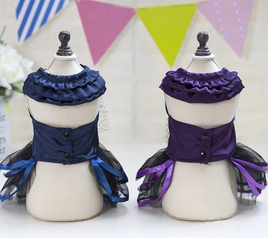 Tangpan Rose Deco Модный повседневный костюм для домашних животных ретро атласная юбка