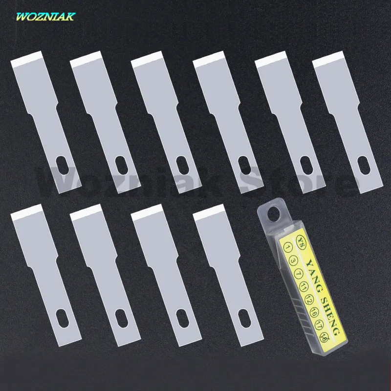 10PCS Hard blade D Возняк Высококачественная материнская плата BGA ИС нож NAND удалить клей край тонкое лезвие мобильный инструмент обслуживания крюк нож s - Цвет: 10PCS Hard blade D