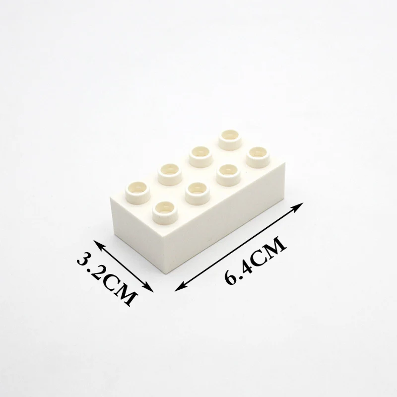 Moc креативные большие строительные блоки, кирпичи, 2x4, наборы больших частиц, объемные аксессуары, совместимые с наукой и технологиями, игрушки - Цвет: white