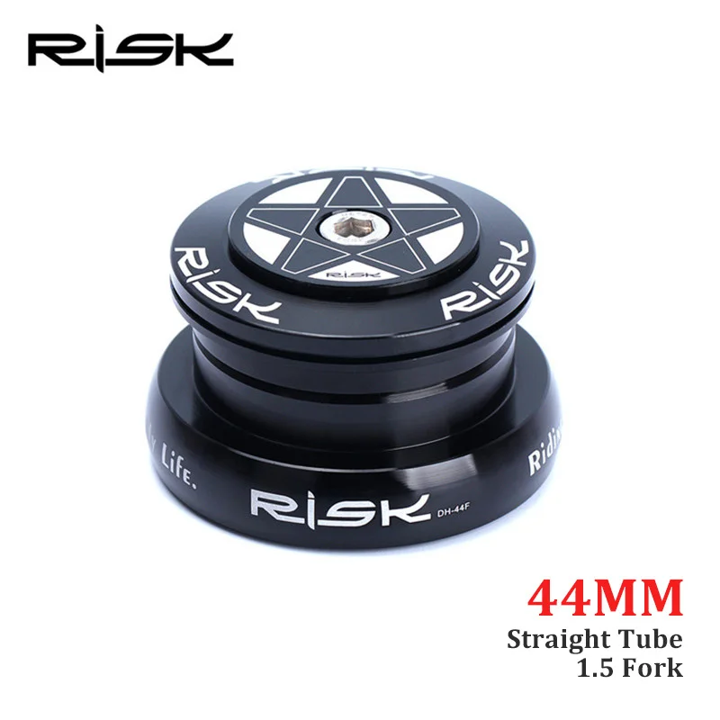 

RISK Bicycle External Bearing Headset Bike Headset For 1.5 Taper Pipe Fork 44mm Straight Tube Frame