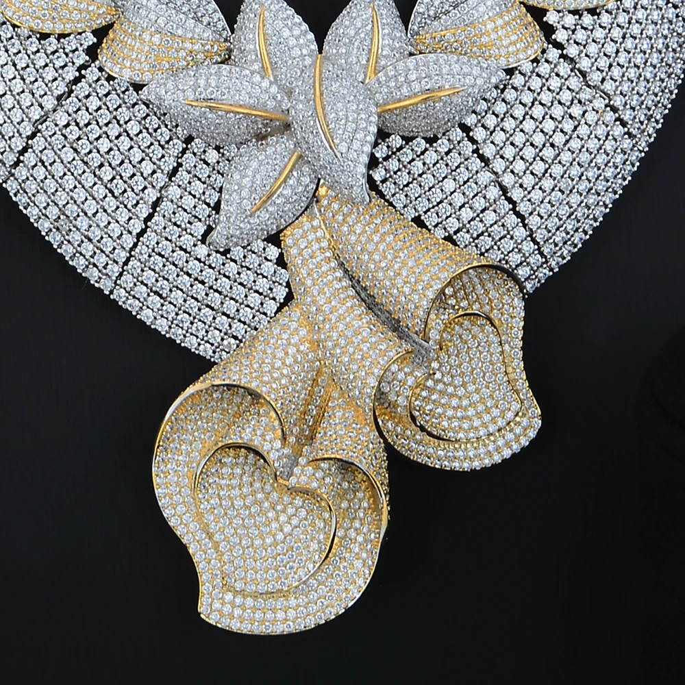

SisCathy 4PCS Cubic Zircon CZ African Indian Dubai Bridal Wedding Jewelry Sets For Women Luxury Statement Jewelry Sets