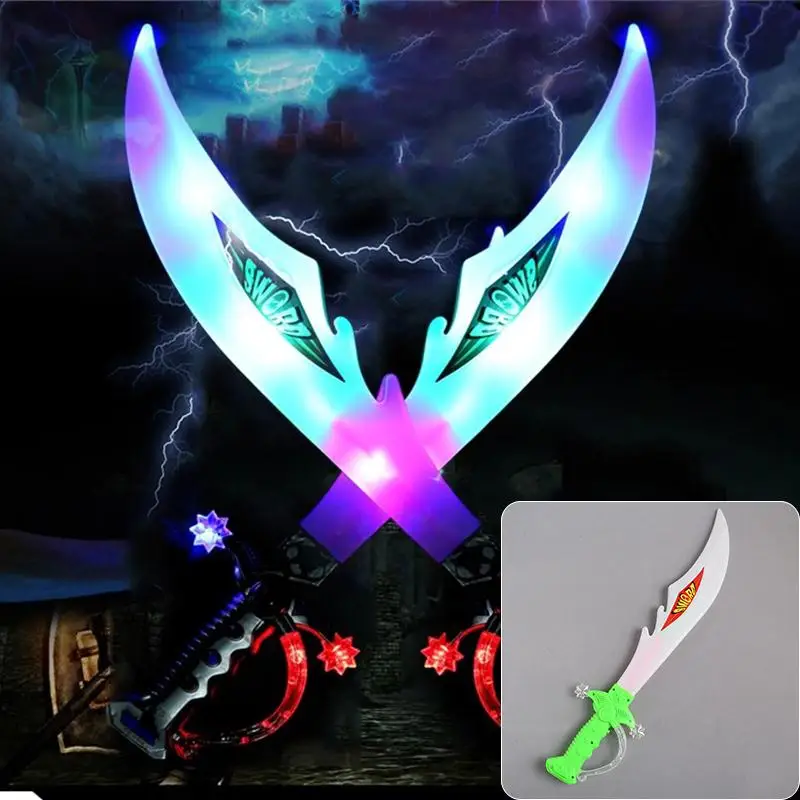 Цветной СВЕТОДИОДНЫЙ Электрический мигающий музыкальный меч со звуком дракона