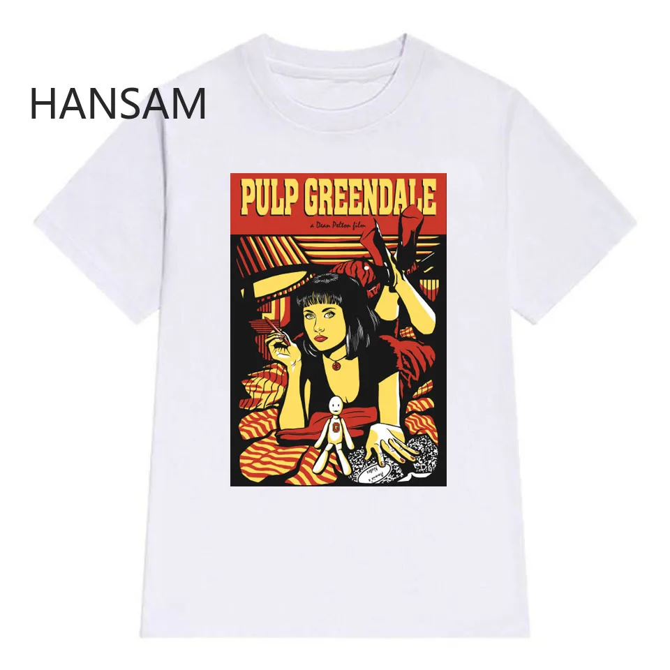 Миа Уоллес Футболка мужская хип хоп Pulp fiction Harajuku мужские футболки Летние Quentin