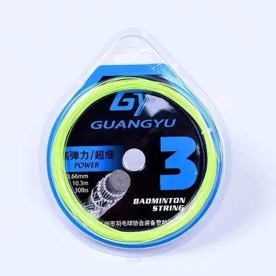 NO.3 Green Ракетки линии 1 шт. 20-32lbs бадминтон строка Линия бадминтон обучение ракетка строка ракетки для бадминтона линии 0,66 мм* 10 м - Цвет: NO.3 Green