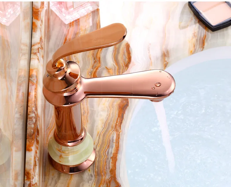 Бесплатная доставка хит продаж Твердый латунный кран для раковины розового