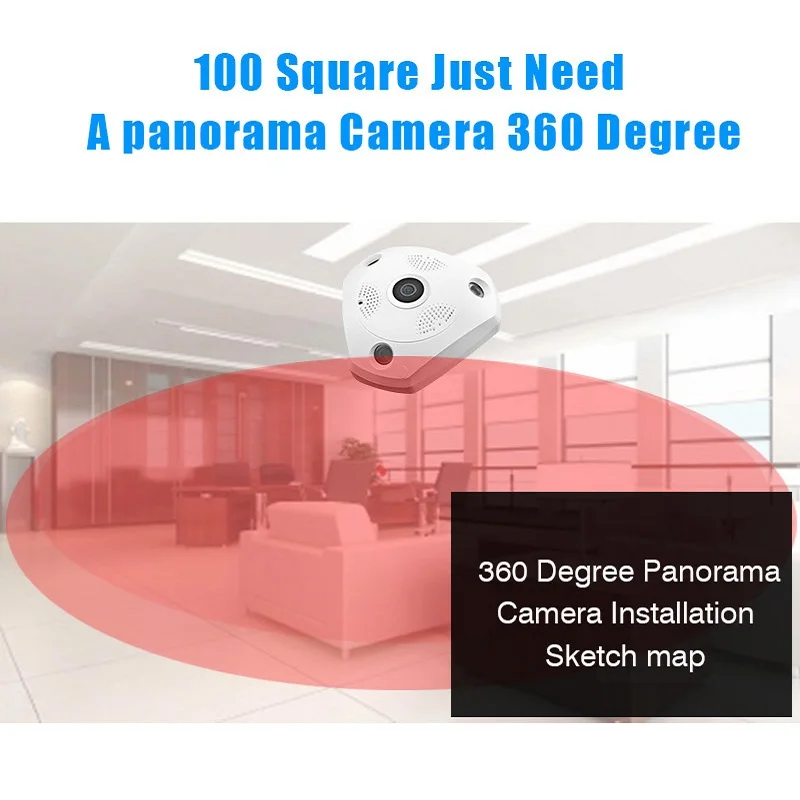 Lintratek HD 960 P Wifi VR панорамный Камера 360 градусов видеонаблюдения Главная IP Видеоняни