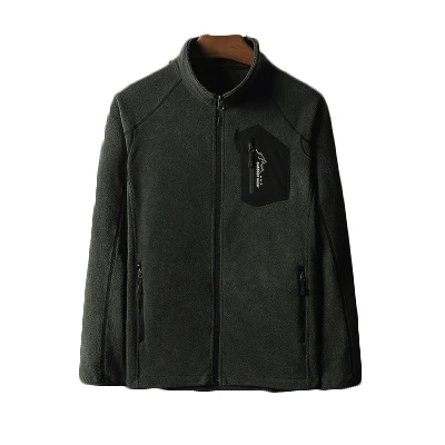 men army green WOLFONROAD, уличная флисовая куртка для мужчин и женщин, теплая зимняя ветровка, походная спортивная куртка, пальто, ветрозащитная горная ткань - Цвет: men army green