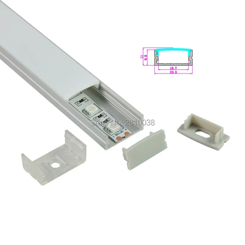 10 X 2M Sets/Lot Al6063 T6 aluminum profile for led lighting and U type aluminium led extrusion profile for wall lighting