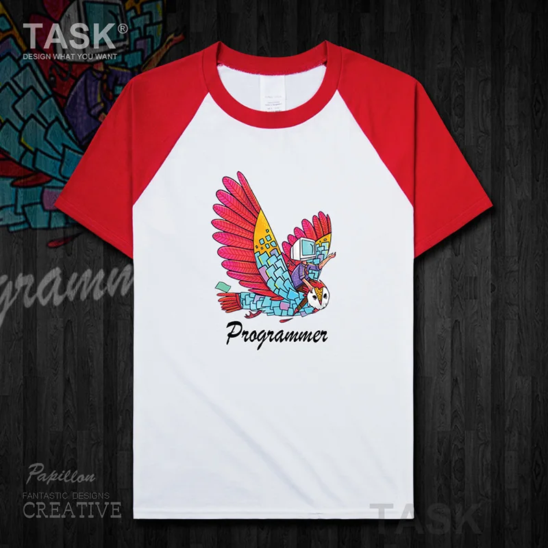 Мужская футболка с принтом программирующего иллюстрации забавная идея одежда