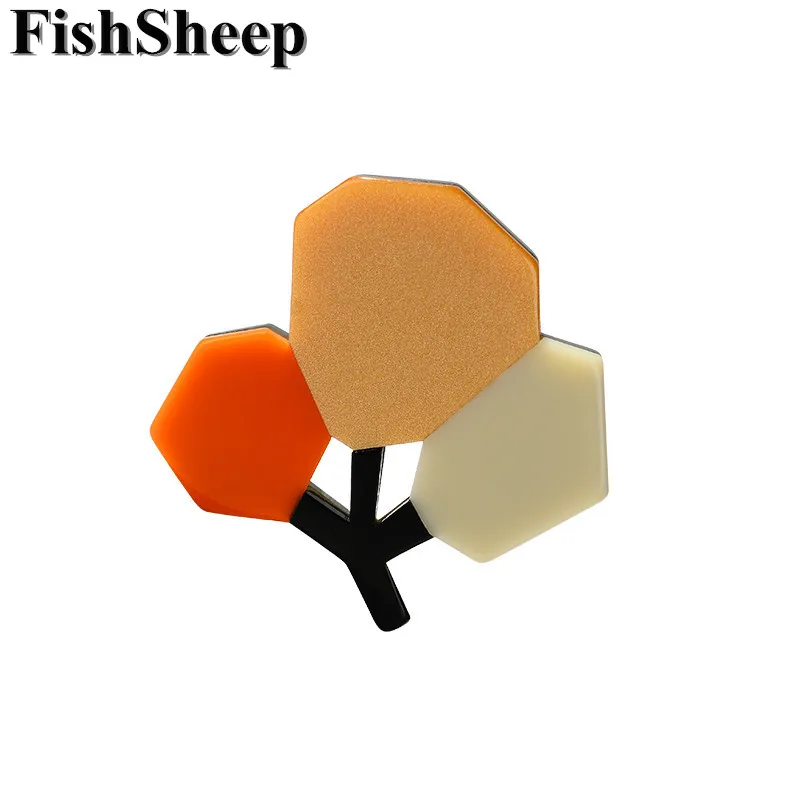 FishSheep 2018 модная акриловая брошь в виде цветка для женщин Элегантные Красочные