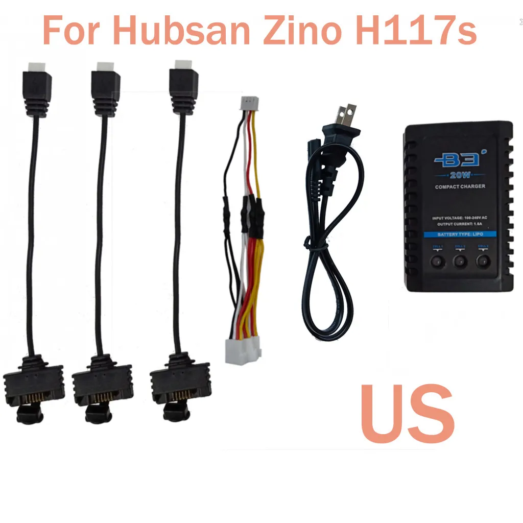 Зарядный тройной адаптер OMESHIN для Hubsan Zino H117S аккумулятор квадрокоптера зарядное