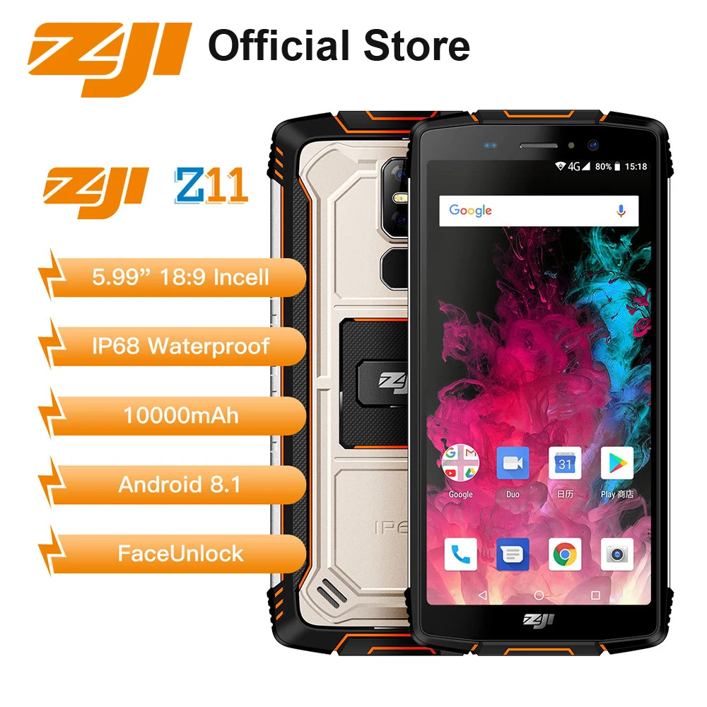 HOMTOM ZOJI Z11 10000 мАч 4 Гб 64 5 99 дюймов прочный мобильный телефон IP68 | Смартфоны -32962108312