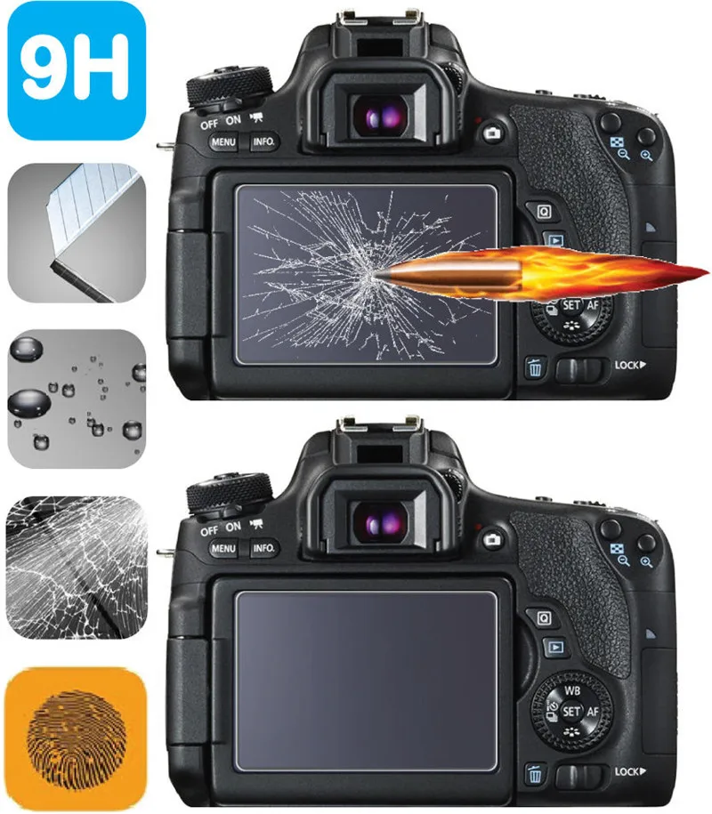 2 шт./упаковка закаленное защитное стекло 9H 2.5D для ЖК-экрана Nikon D5600 | Электроника