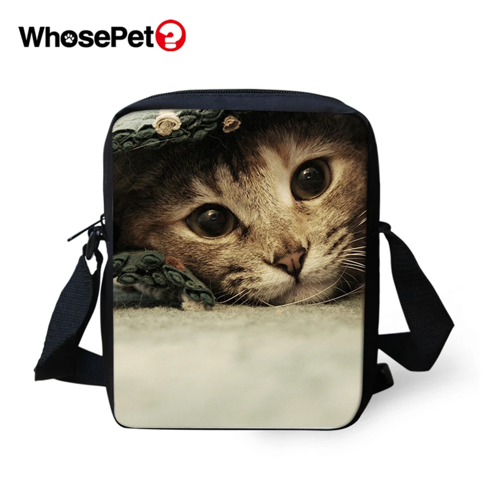 WHOSEPET женские сумки-мессенджеры с рисунками маленьких кошек животных через плечо