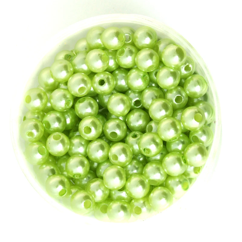 

Light Green Color Round Approx 260pcs/lot 8mm Dia. Imitation Plastic Pearl Beads Wholesale for You to DIY CN-BSG01-03LGN