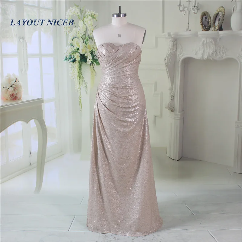 Модные блестка украшение длинные платья подружек невесты Мода линия Милая