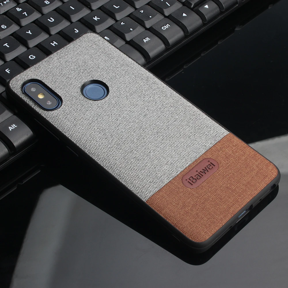 Xiaomi Redmi Note 5 Чехол Note5 глобальная версия Ткань задняя крышка силиконовый край + PC