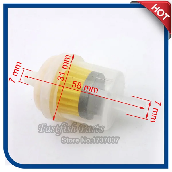 5 шт./упак. газовый бензиновый встроенный топливный фильтр желтый для Dirt Pit Bike ATV Quad