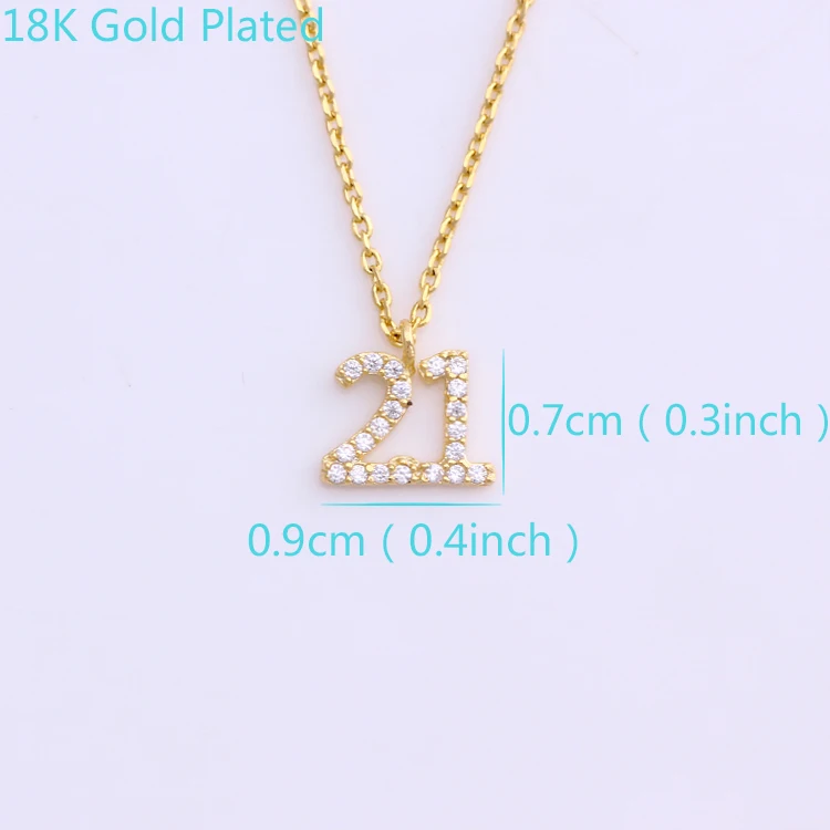 My Number Copper Necklace Pendant Gold Jewelry 21-31Lucky | Украшения и аксессуары