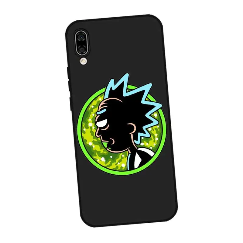 N370 Rick Morty Dazzle Black Silicone Case Cover For Huawei Honor 6A 6C 6X 7C 7X 8 Lite Pro |