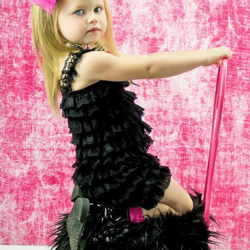Летние детские модные комбинезоны милые кружевные с рюшами на бретельках одежда