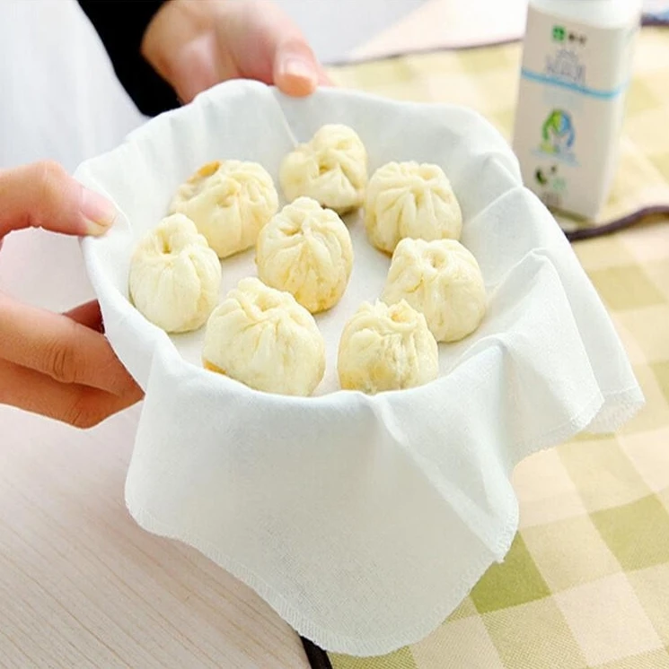Многоразовая Бамбуковая Пароварка ткань для Dim Sum хлопковая антипригарная
