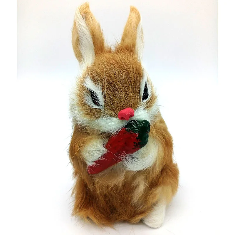 16 см милые животные кролик Моделирование Пушистый сидящий Рождество День