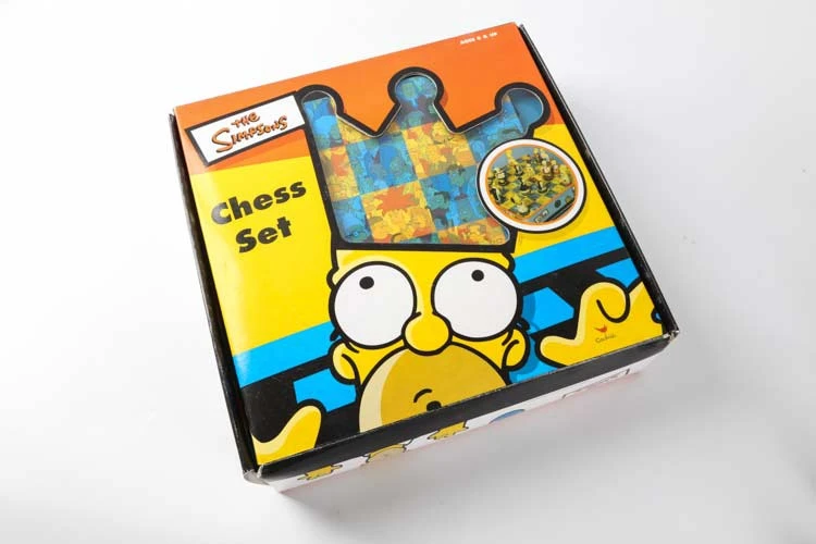 

The Simpson Homer Bart doll Chess Set The Playful Color Puzzle Game Cartoon Character Children Chess Set Christmas Child Gift