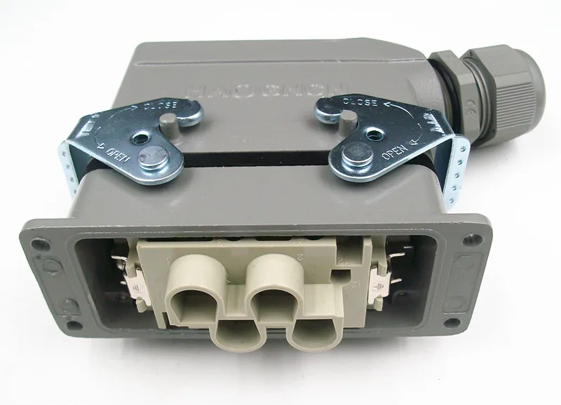 Conector de Carga Pesada Retângulo Plugue 6 Núcleo 80a 16a Vai Elétrica Atual Hdc-hk-4 – 2-006 m f