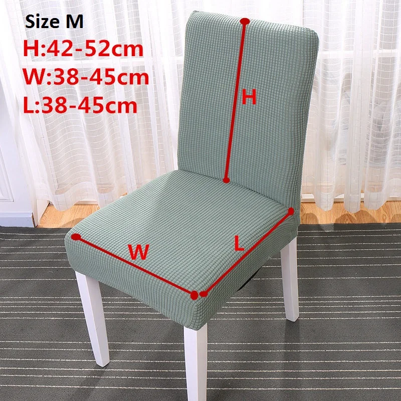 New Colorful Chair Cover Dining Seat Protector Covering For Kitchen Plain Color Covers 2pcs/set Stretch Wedding Case | Дом и сад