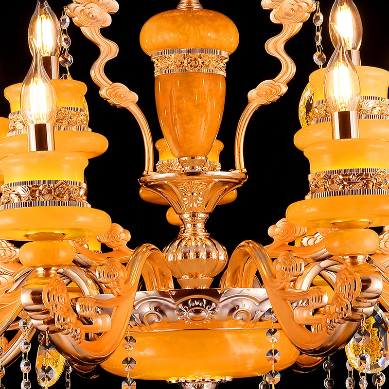 

HSHIXINMAO Marble crystal zinc alloy CHANDELIER CHANDELIERS villa living room chandelier Hotel