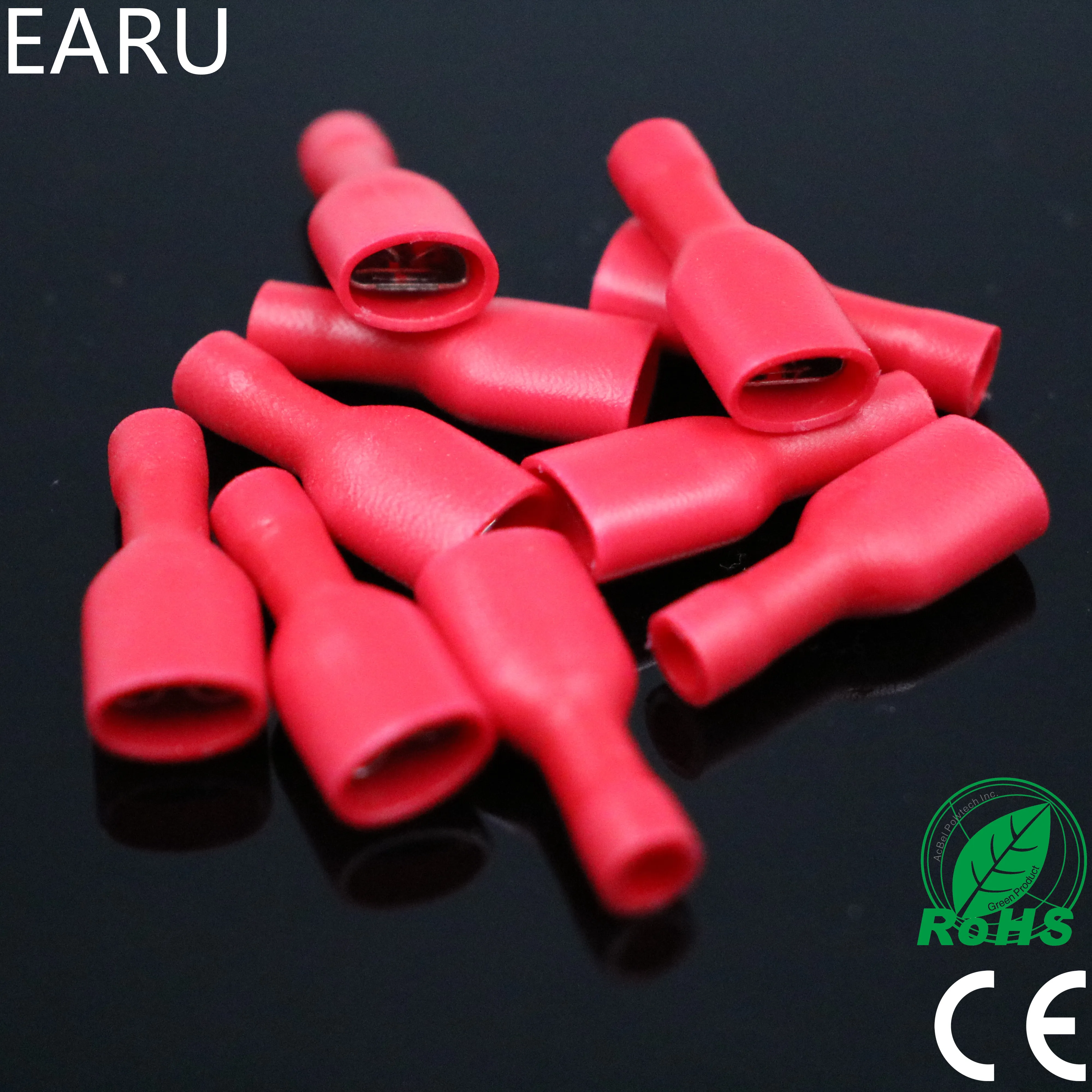 

FDFD1-250 FDFD1.25-250 insulating Female Insulated Electrical Crimp Terminal Connectors Cable Wire Connector 100PCS/Pack FDFD