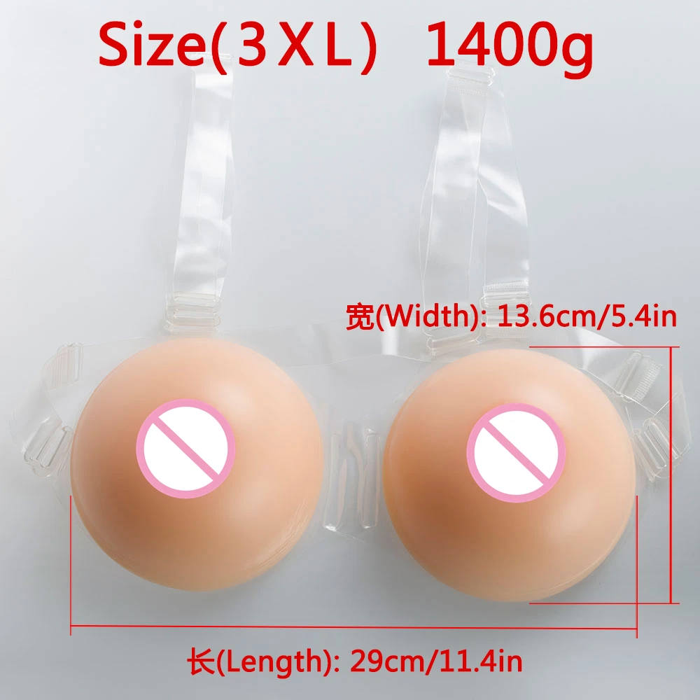 

D CUP 1400g Silicone Boobs Strap-on Breast Forms Full Artificial Boobs Drag Queen Costumes Fake Boobs For Crossdresser
