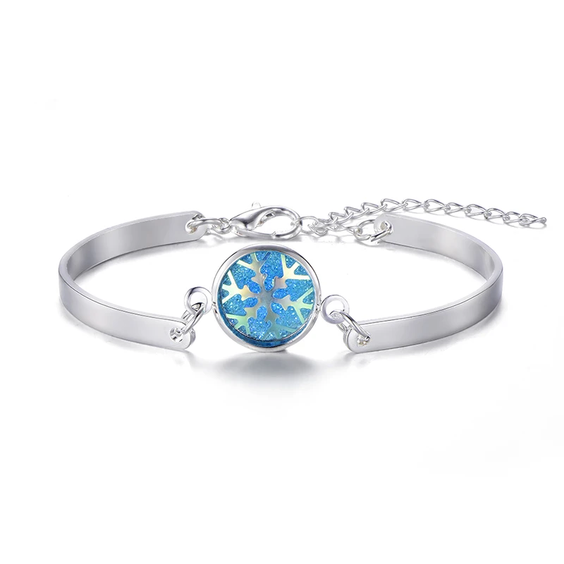

HOMOD 2019 New Fashion Silver Color Chain Bracelet Lmitation Natural Stone Charms Bracelet Handmade Jewelry For Xmas Gift