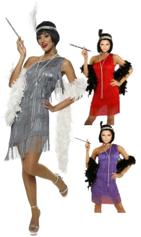 Горячая ecoparty черный красный серебристый Хлопушки костюм 459 G58 1920s Ревущие 20s