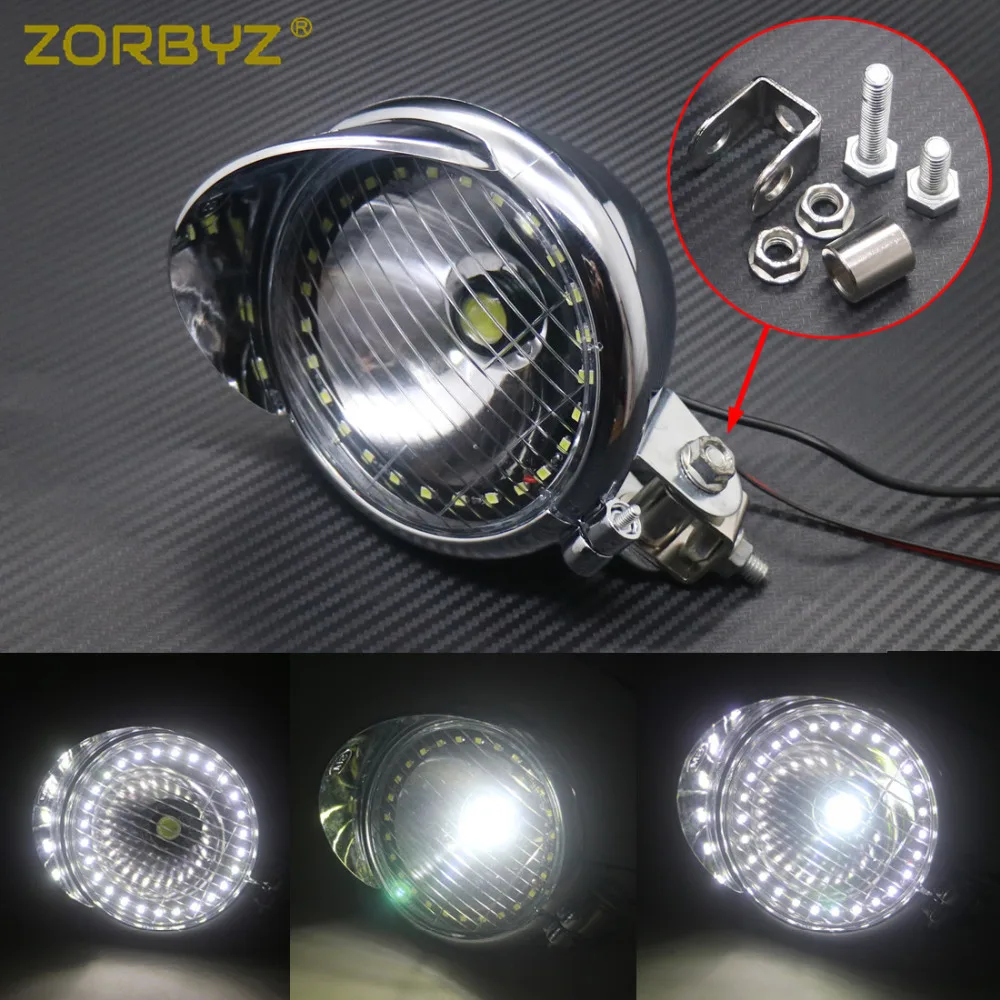 ZORBYZ хром точечные Противотуманные фары светодиодные Белые/синие ангельские