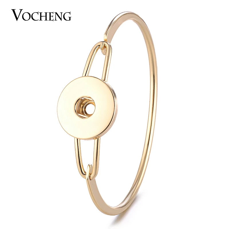10PCS/Lot Vocheng Snap Jewelry Charms Bangle for Women Copper Material Fit 18mm Button 2 Colors NN-555*10 | Украшения и