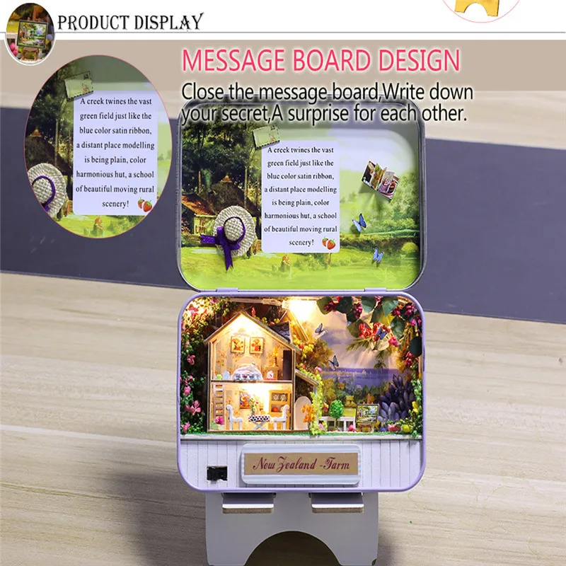 DIY деревянный домик ручной работы игрушка Сборная модель теплый дом миниатюрная