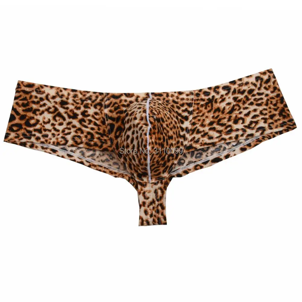 Сексуальное бикини с леопардовым принтом мужские боксеры шорты мужское нижнее