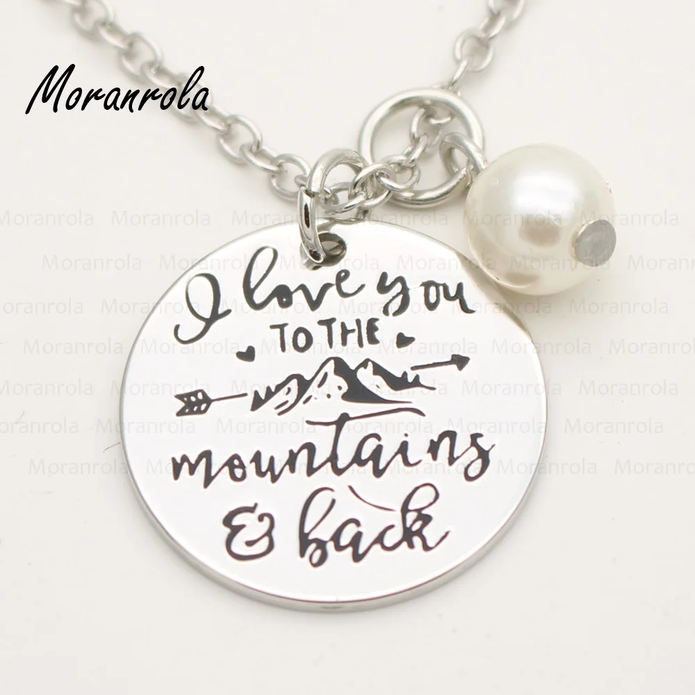 Новое ожерелье и брелок из медного серебра I love you to the mountains and back очаровательные