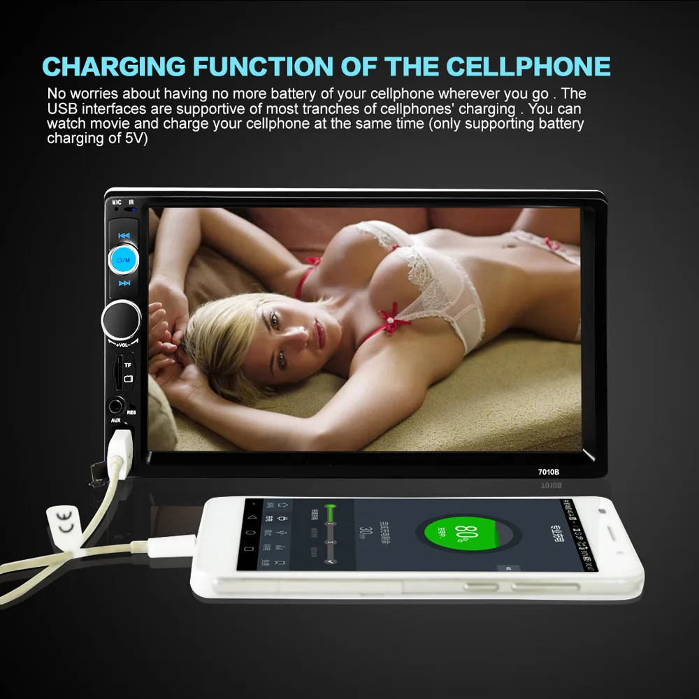Новое поступление " HD Bluetooth Сенсорный экран стерео радио 2 DIN FM/MP5/MP3/USB/AUX June10