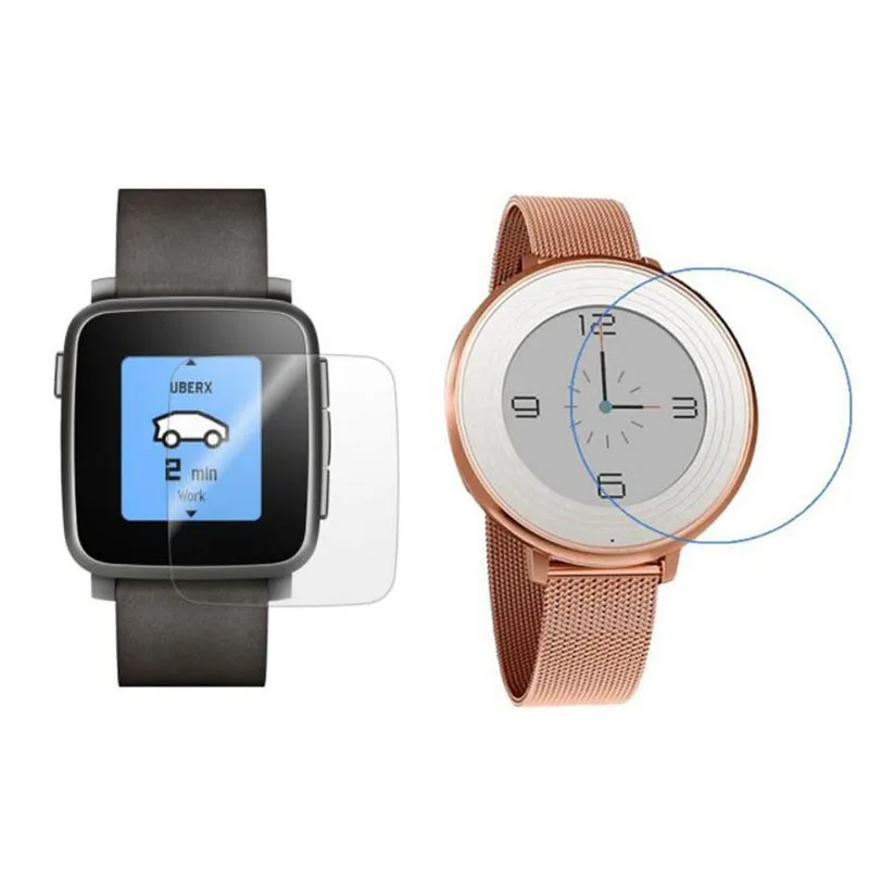 2 шт. мягкий TPU ультра прозрачная защитная пленка для Pebble Time сталь/Time Round Smart Watch